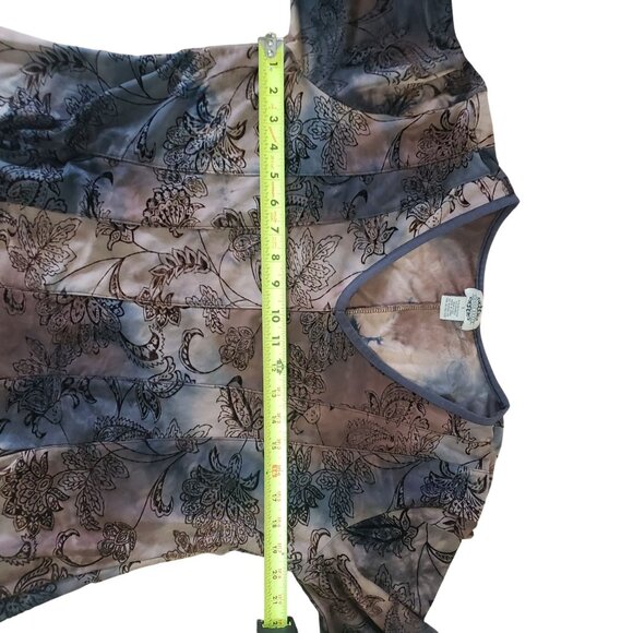 Vintage Y2K Sienna Grace Floral Print Tunic Top Womens L Boho Grunge Fairycore - Picture 4 of 6